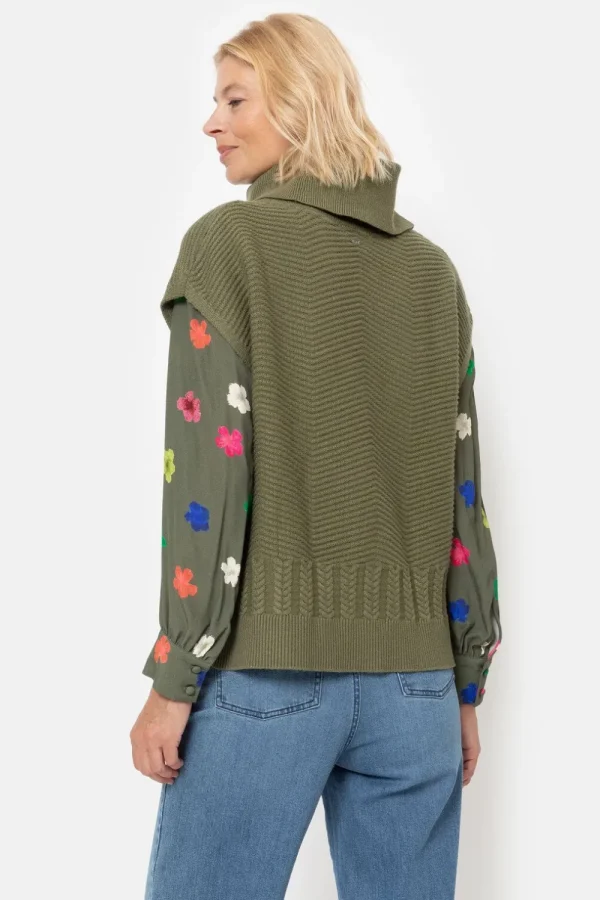 Debardeur Met Een Rolkraag En Strepen-Terre Bleue Online