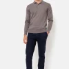 Donker E Slim Fit Heren Chino Met Vouw-Terre Bleue Flash Sale