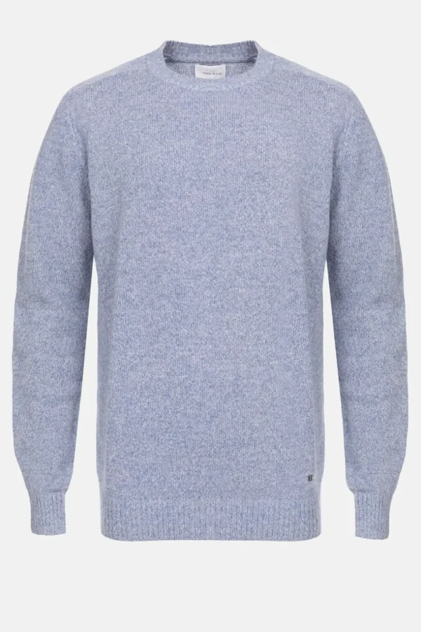 E Heren Sweater Met Ronde Hals-Terre Bleue Best