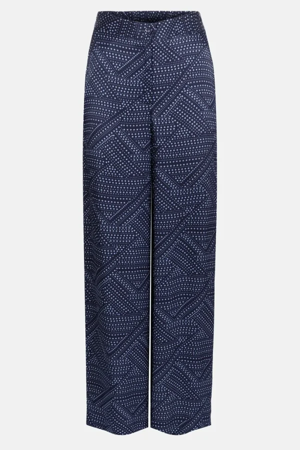 E Loose Fit Broek Met Bolletjesprint-Terre Bleue Best Sale