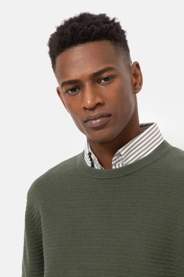 E Sweater Met Jacquard Strepen-Terre Bleue Best