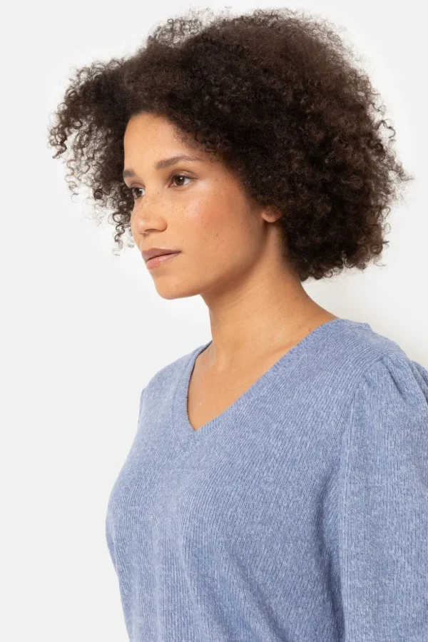 E Sweater Met V-Hals En Lange Mouwen-Terre Bleue Online