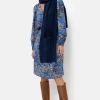 Jurkje Met Grijze Bloemenprint En V-Hals-Terre Bleue Fashion