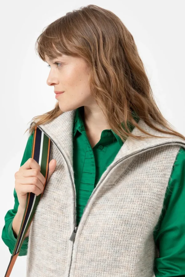 Korte Cardigan Zonder Mouwen En Met Rits-Terre Bleue Flash Sale