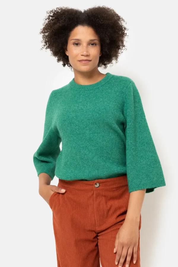 Korte E Pull Met 3/4 Mouwen-Terre Bleue Store