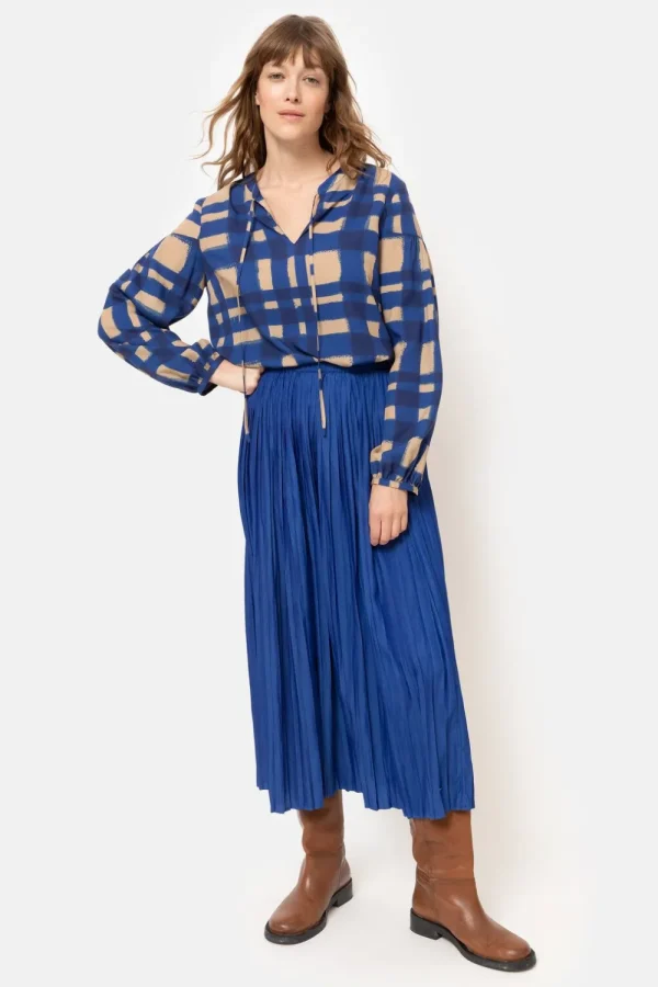 Lange E Plisse Rok-Terre Bleue Shop