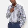 Lichtbeige Slim Fit Overhemd Met E Ruiten-Terre Bleue Clearance