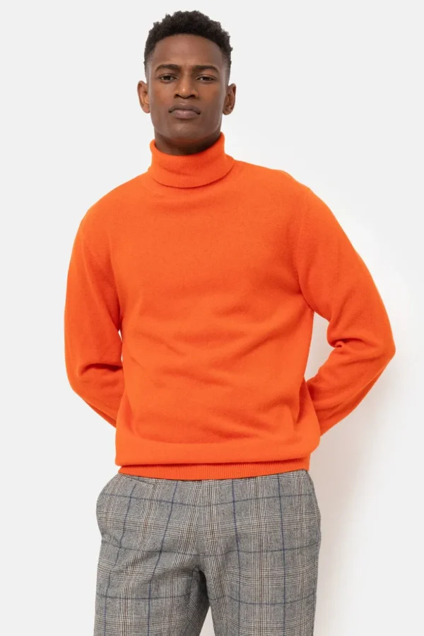 Oranje Pullover Met Rolkraag En Lange Mouwen-Terre Bleue Cheap