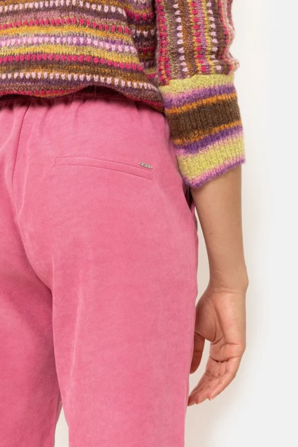 Velours Broek Met Wijde, Rechte Fit-Terre Bleue Cheap