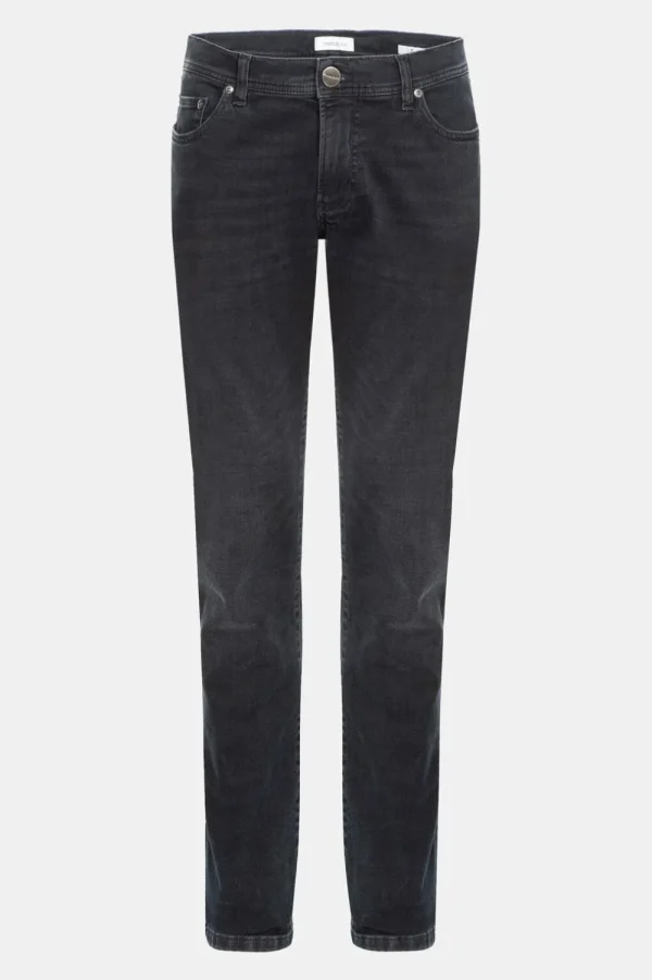 Zwarte Slim Fit Jeans Broek Voor Heren-Terre Bleue Cheap